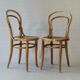 2 chaises n°14 - 1/2 par Kohn 1905 assises bois perforées