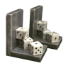 Vintage grey marble book greenhouse with 3 dice