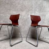 pair of vintage Flötotto chairs in pagwood 1970