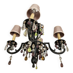 Lustre à pampilles de - couleur