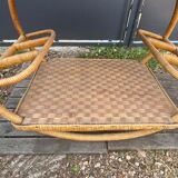 1960 Wicker Rolling Bar