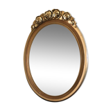 Oval mirror carved gilded wood