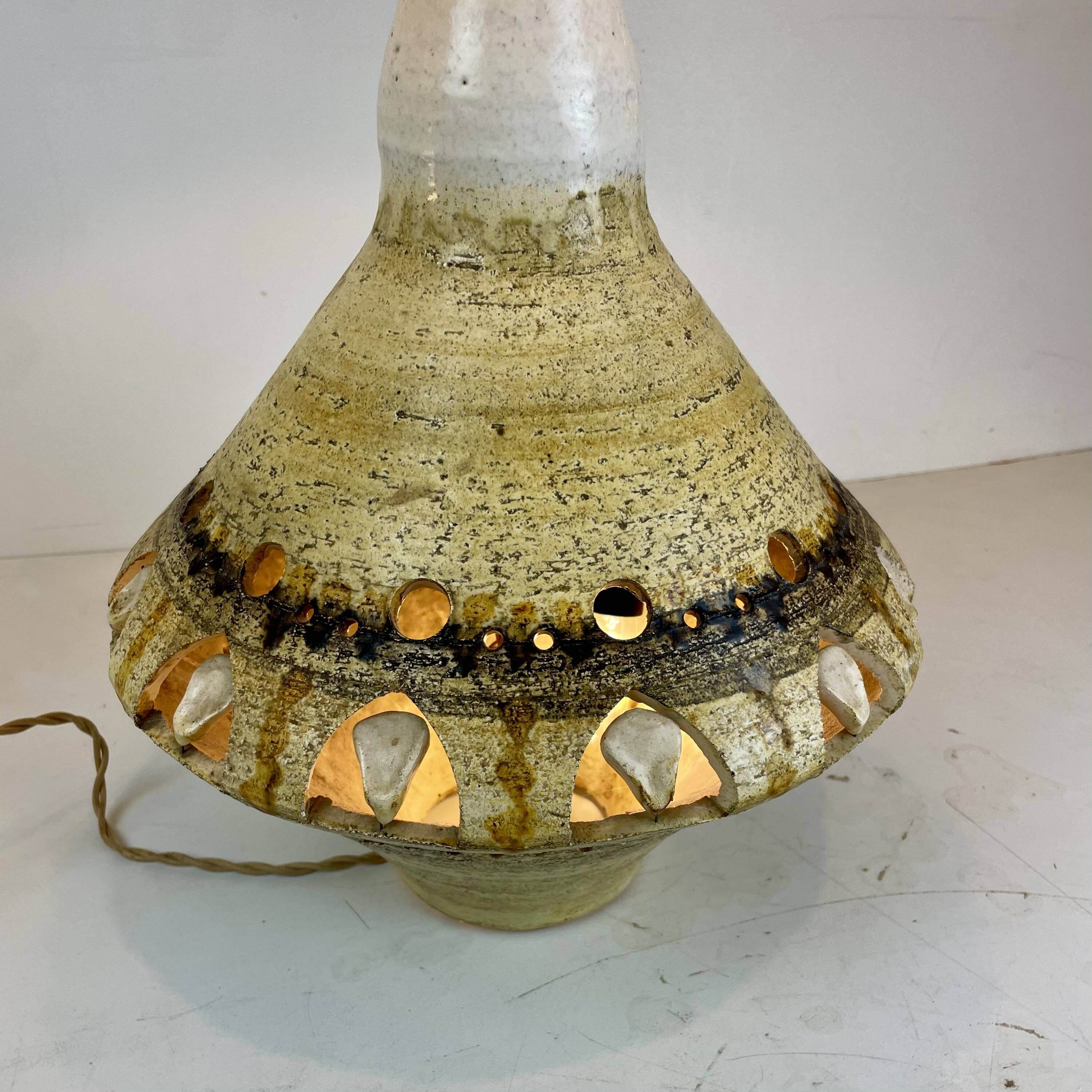 Ceramic lamp by Georges Pelletier for Accolay, France, 1960