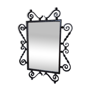 Miroir fer forgé brutaliste