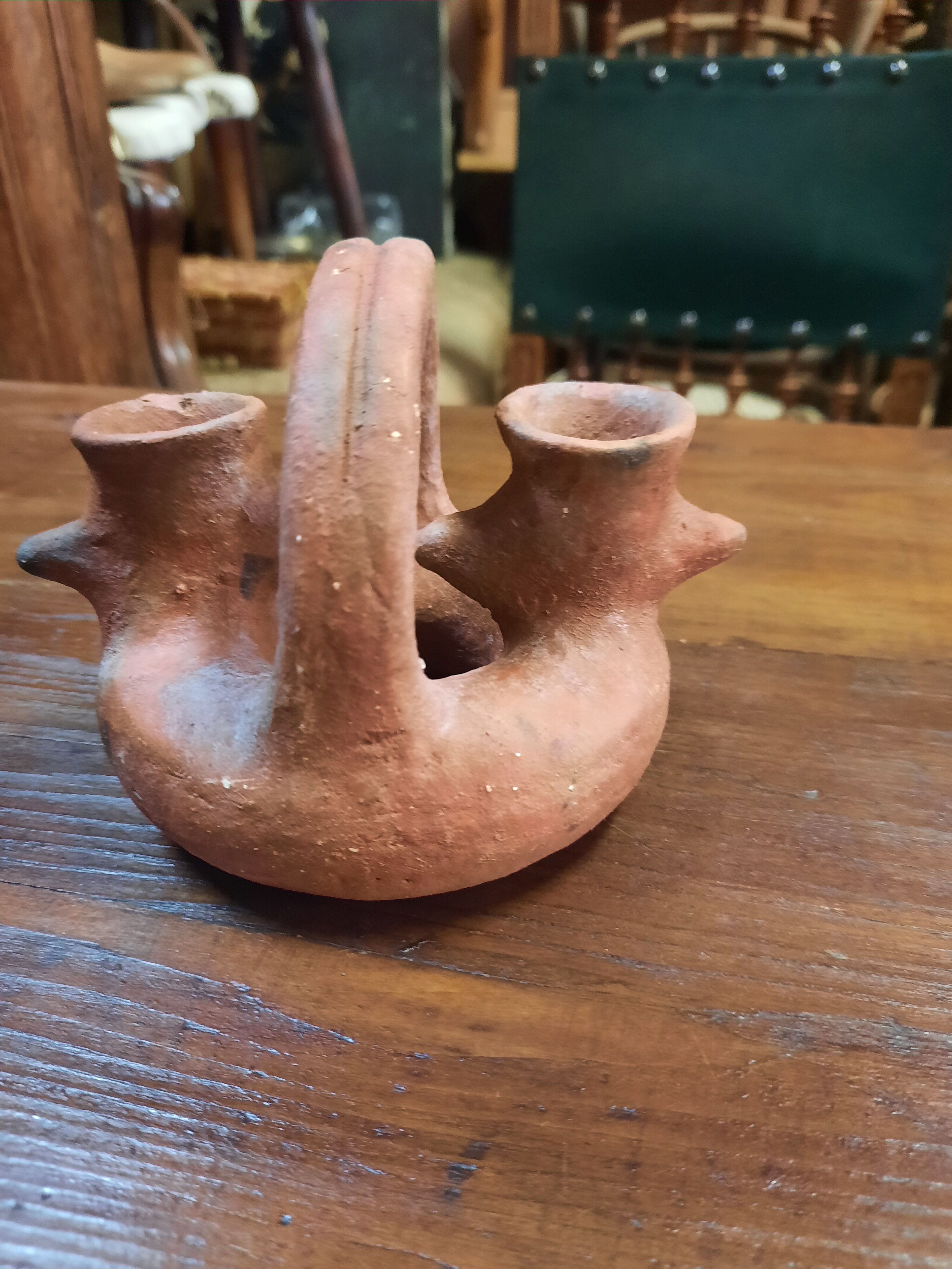 Terracotta candlestick