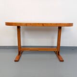 Oval table / vintage pine console from the 60s 70s