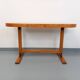 Oval table / vintage pine console from the 60s 70s