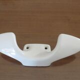 Double hook in white porcelain Art Deco style