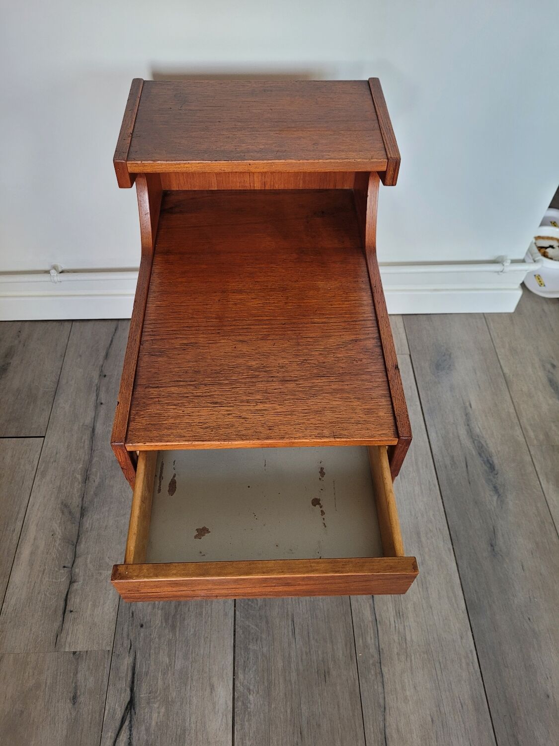 Teak bedside table with drawer - Design Sweden 1960