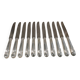 11 silver-plated dessert knives by Christofle silversmiths, Albi pattern