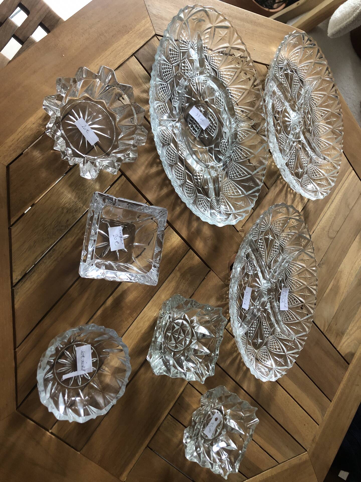Crystal and glass set