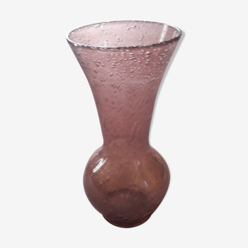 Biot bubbled glass vase