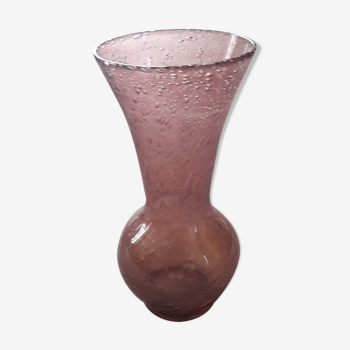 Vase en verre bullé Biot