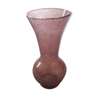 Biot bubbled glass vase
