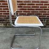 Cesca design chair model b32 in chrome white