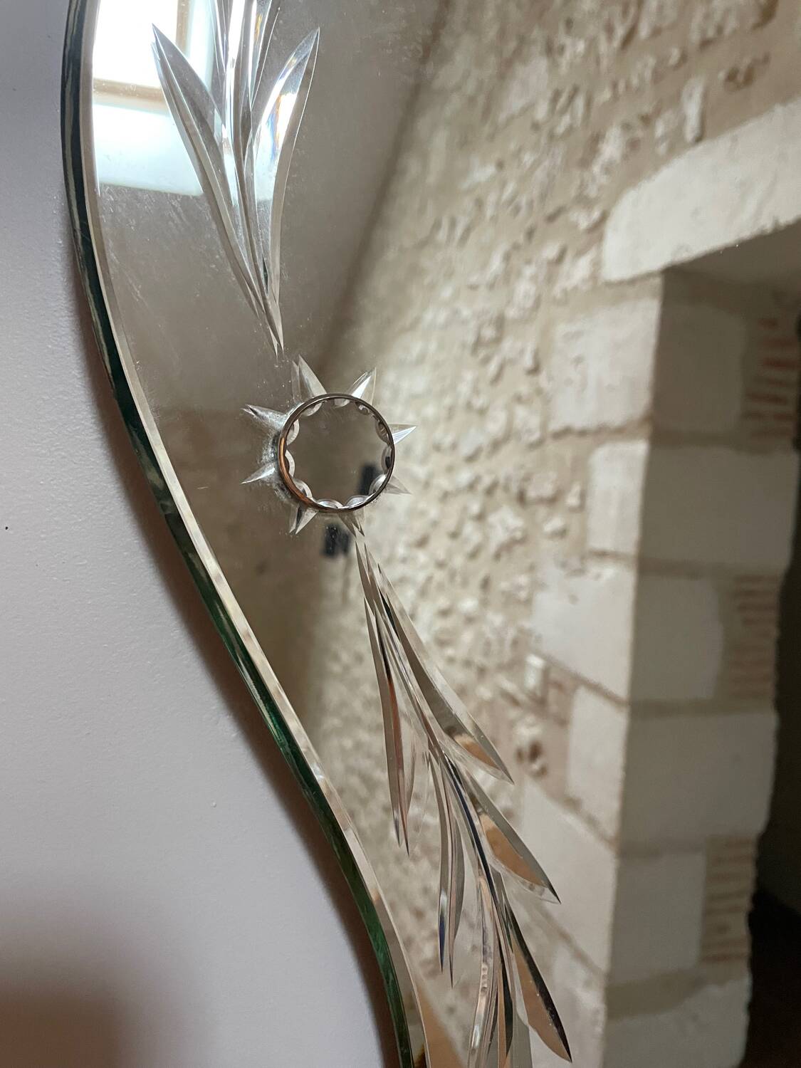 1950s beveled mirror