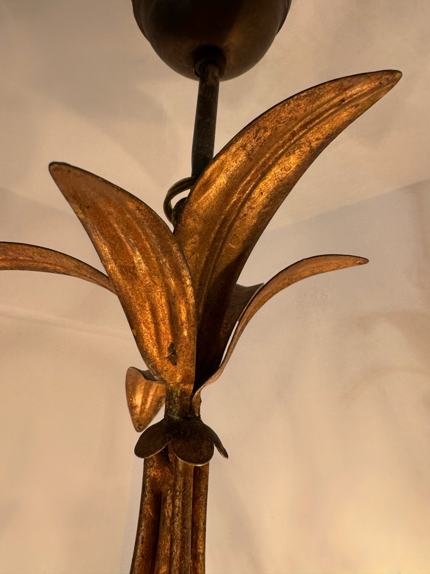 Golden palm leaf lustre 1970s