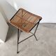 Wicker and metal stool Dennis Lennon 1950