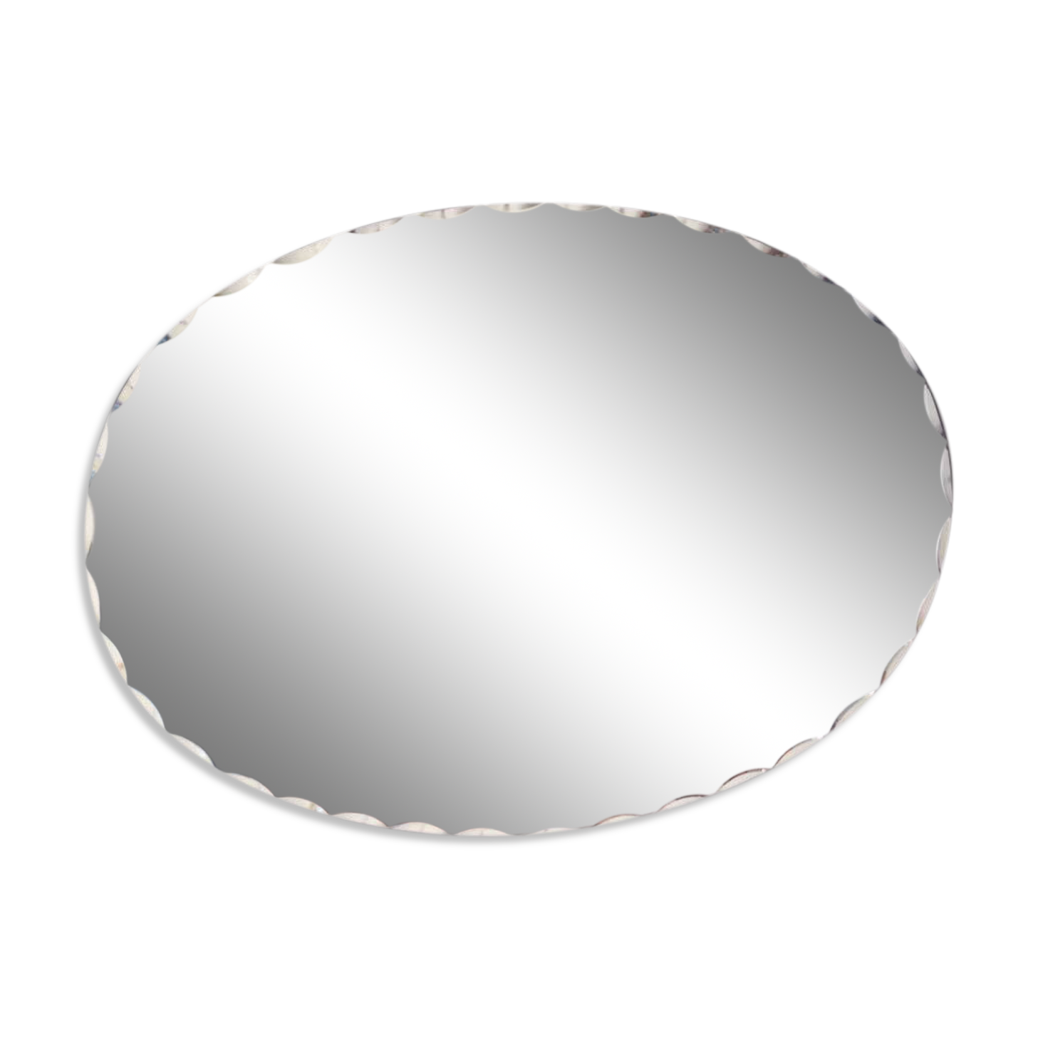 Old chissed oval mirror