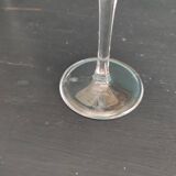 Set of 6 French wine glasses, Cristal D'Arques, mod. Diamantis