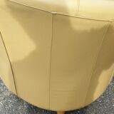 Camel leather club armchair