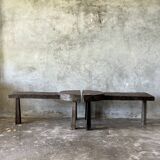 Modular bench or coffee table in 2 parts L:2m W:60 H:46