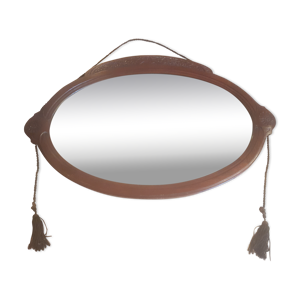 miroir art déco en bois