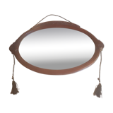Miroir art déco en bois avec pompons 100x65cm
