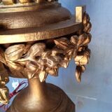 Lampe 90cm bois sculpté doré style Louis XVI