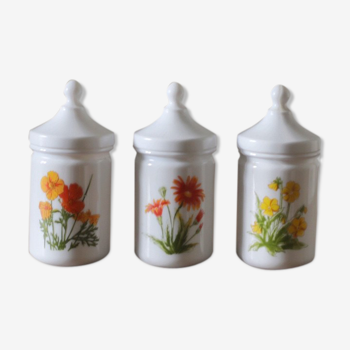 Lot de 3 pots en verre