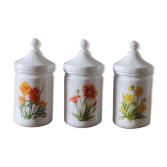 Lot de 3 pots en verre