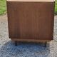 Chest of drawers of the 50s in golden blond oak 5 drawers conical feet
