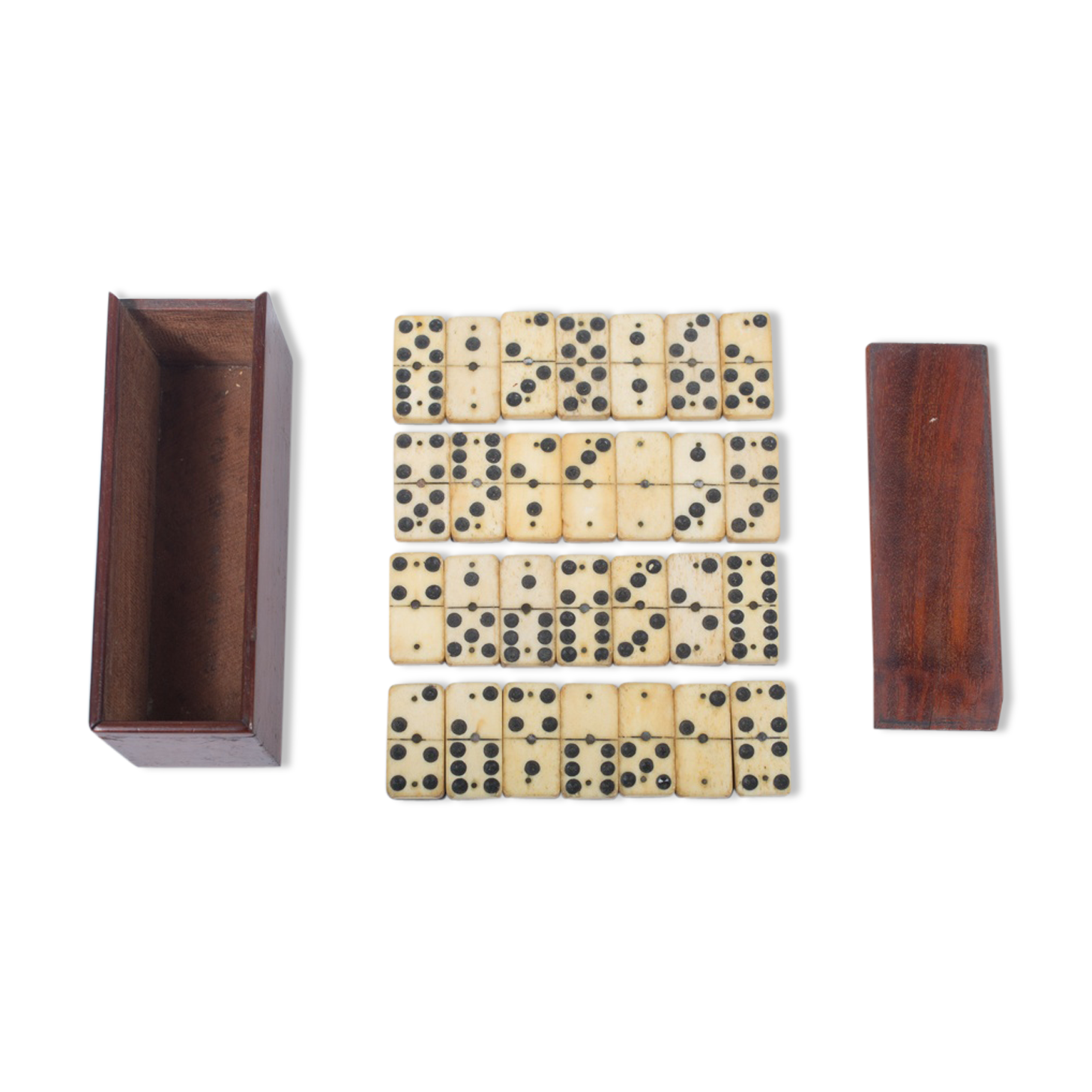 Bone and ebony dominoes game