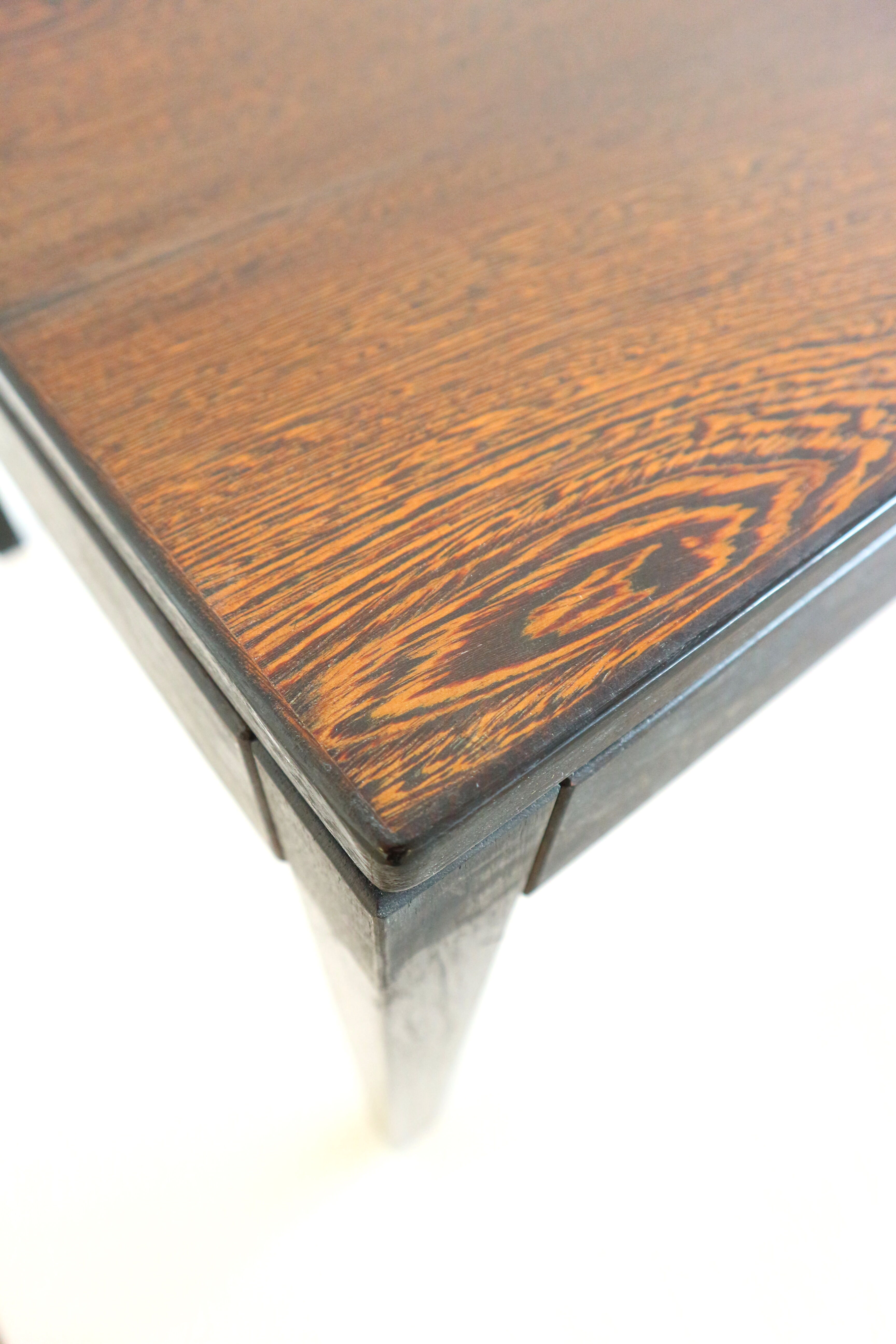 Vintage extendable wenge Brutalist dining table from the 1960s