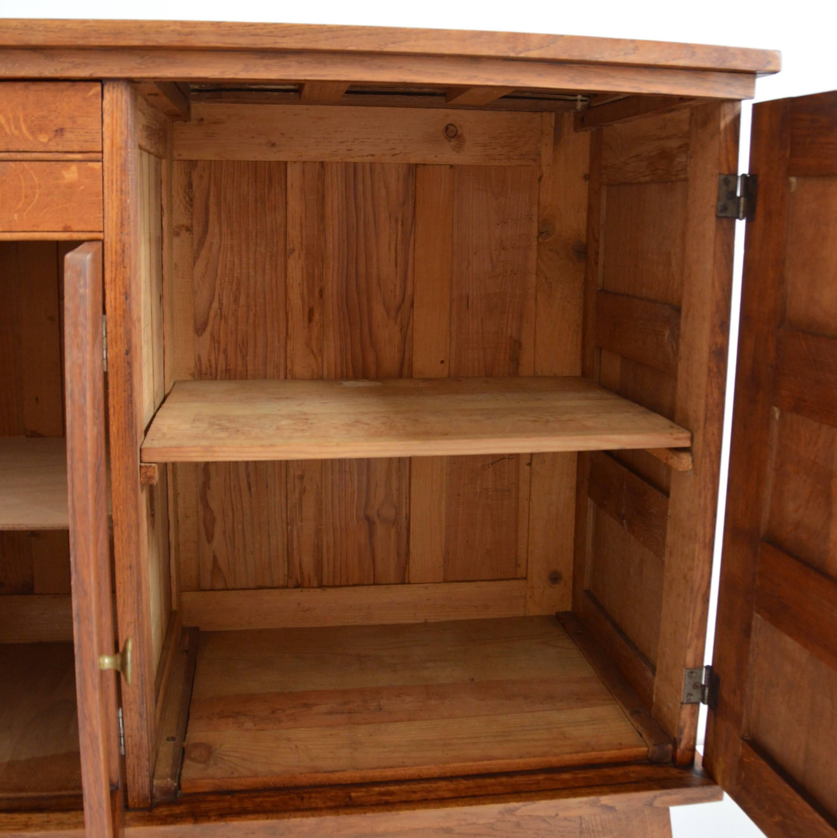 Rare René Gabriel oak sideboard from the 40s / 50s vintage