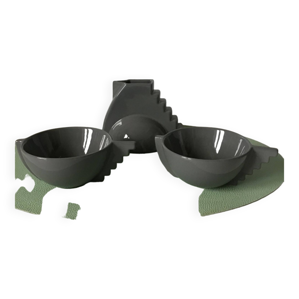 Duo de 2 tasses à thé avec le pot à lait  créé par Pierre Casenove pour Salins studio France 1980