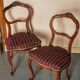 Pair of Rococo style chairs — Feminine & elegant, reupholstered in the antique style.