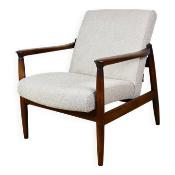 GFM-64 armchair, design by Edmund Homa from the 70s beige boucle - 2 pieces available