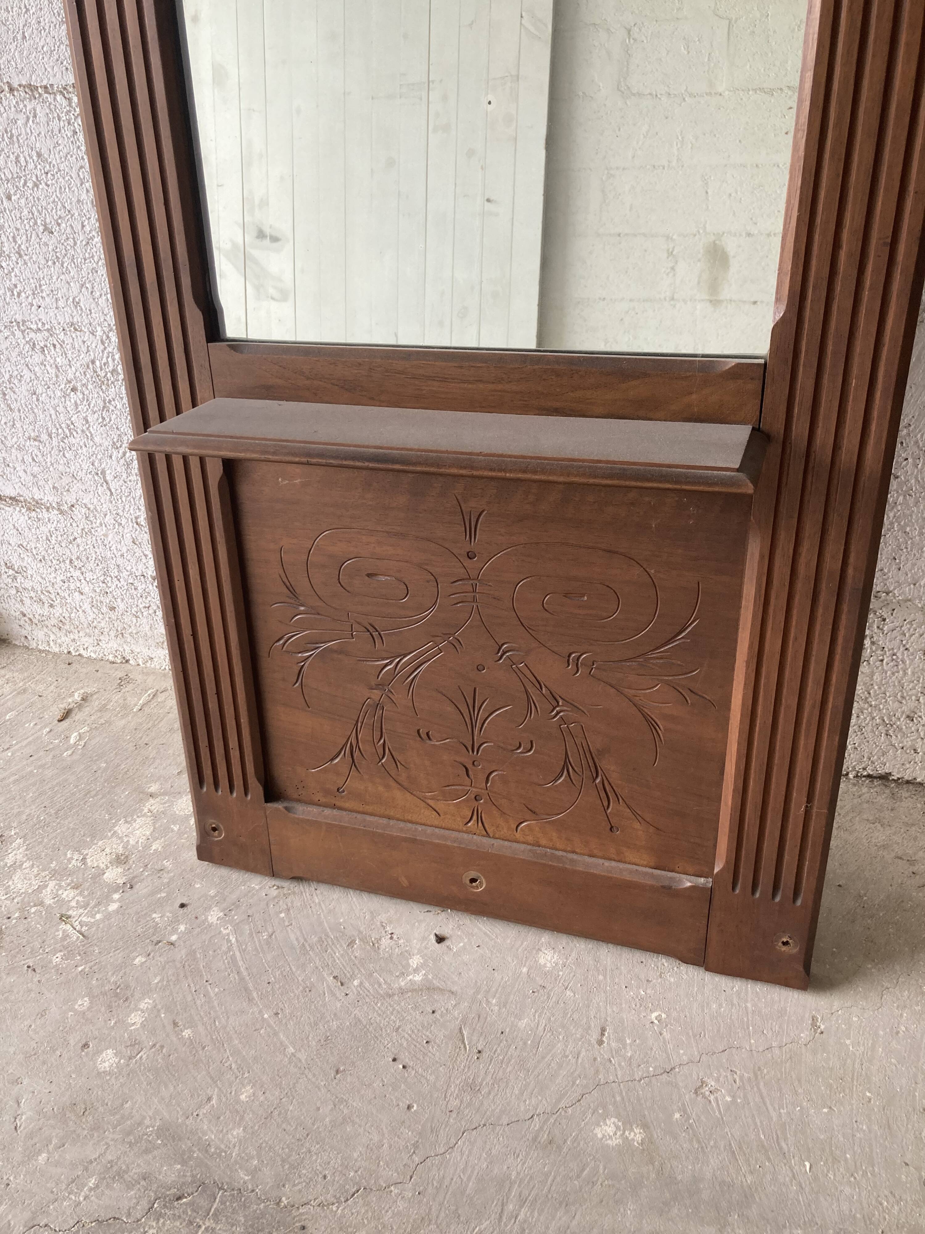 Cloakroom Coat rack with vintage mirror