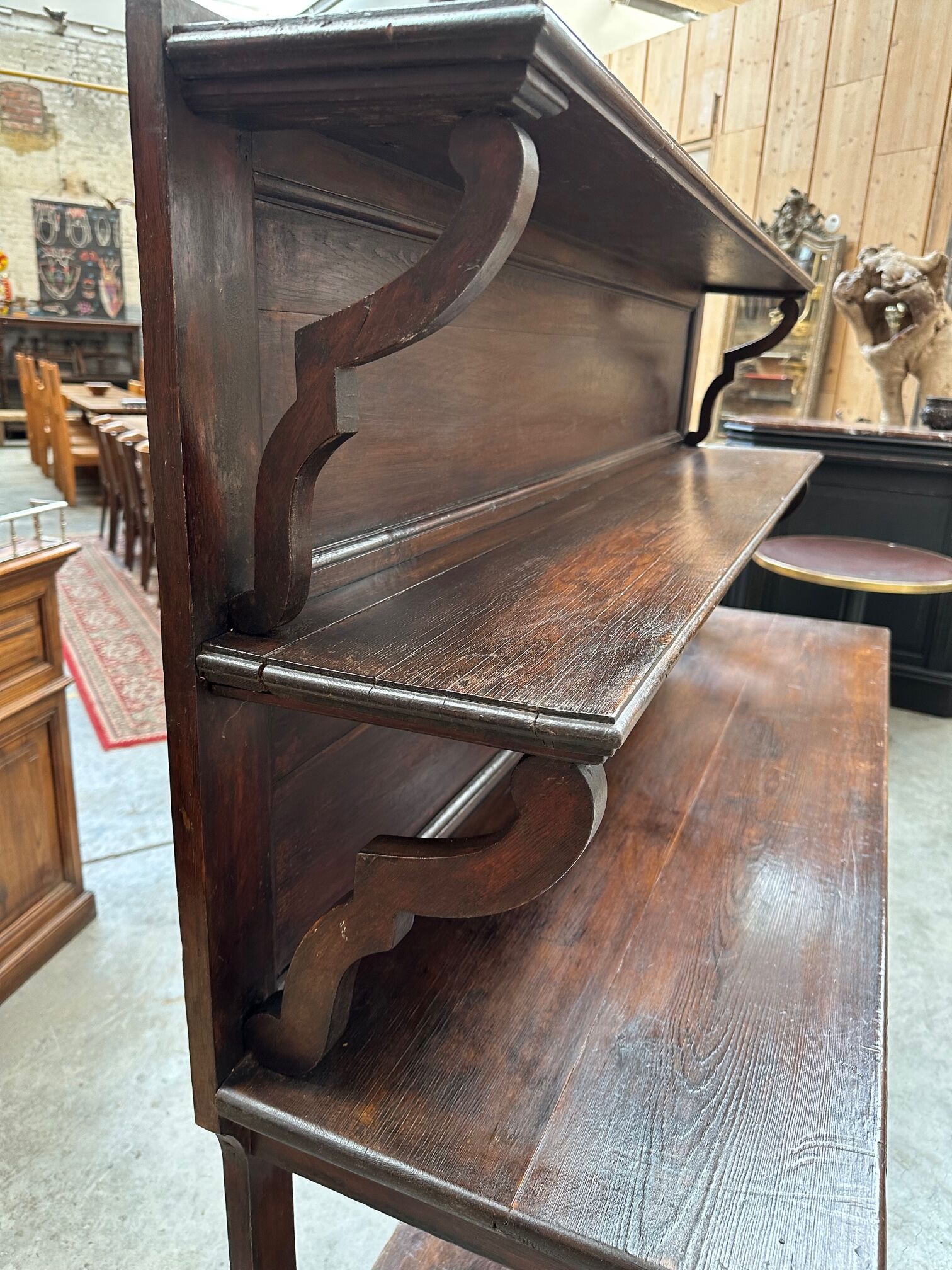 Late nineteenth century oak shop furniture