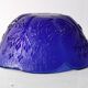 Cobalt Blue Vintage Glass Bowl / Cow Parsley Design by Pertti Kallioinen