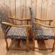 Pair of Louis XIII Style Armchairs in Sheep Bone, Needlepoint Tapestry