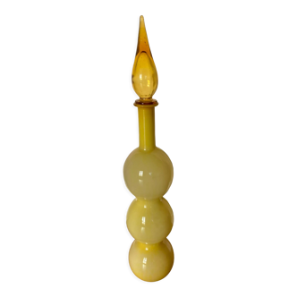 Bouteille arrondie en verre murano 1960