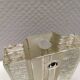 Pukeberg Walther Glass rectangular “solifleur” glass vase with one stem.