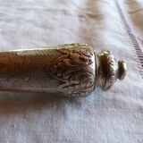 Old meat knife nineteenth century handle silver filled chiseled punch
