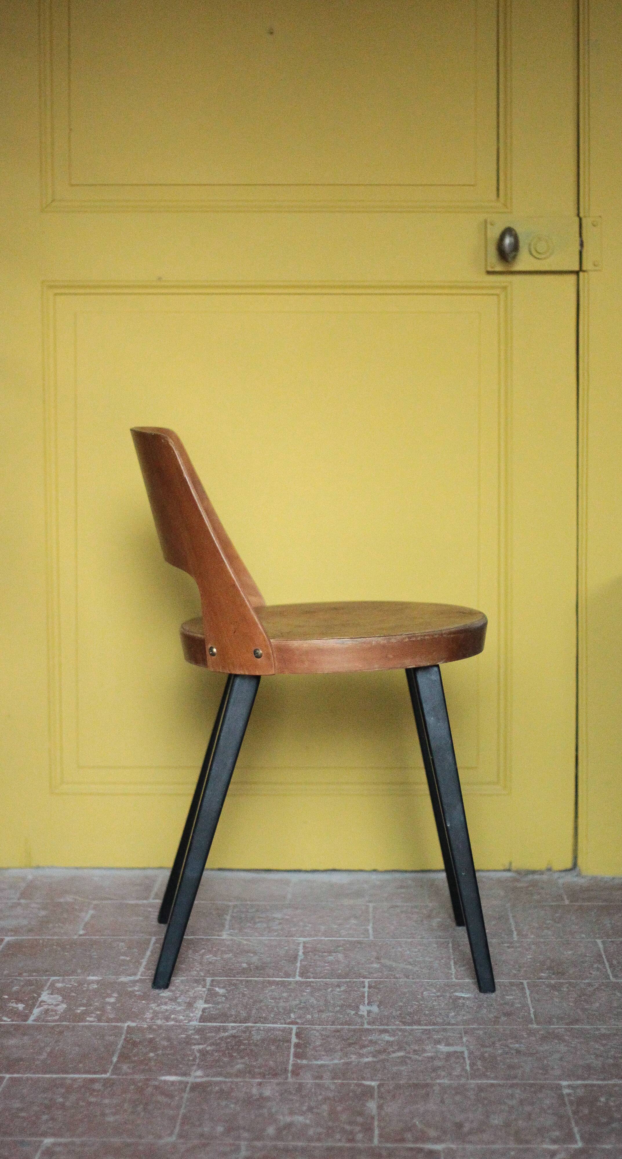 Baumann chair model Mondor, vintage wooden chair, accent chair
