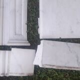 Fireplace XIX ° marble louis XV style with narrowed and floor slabs