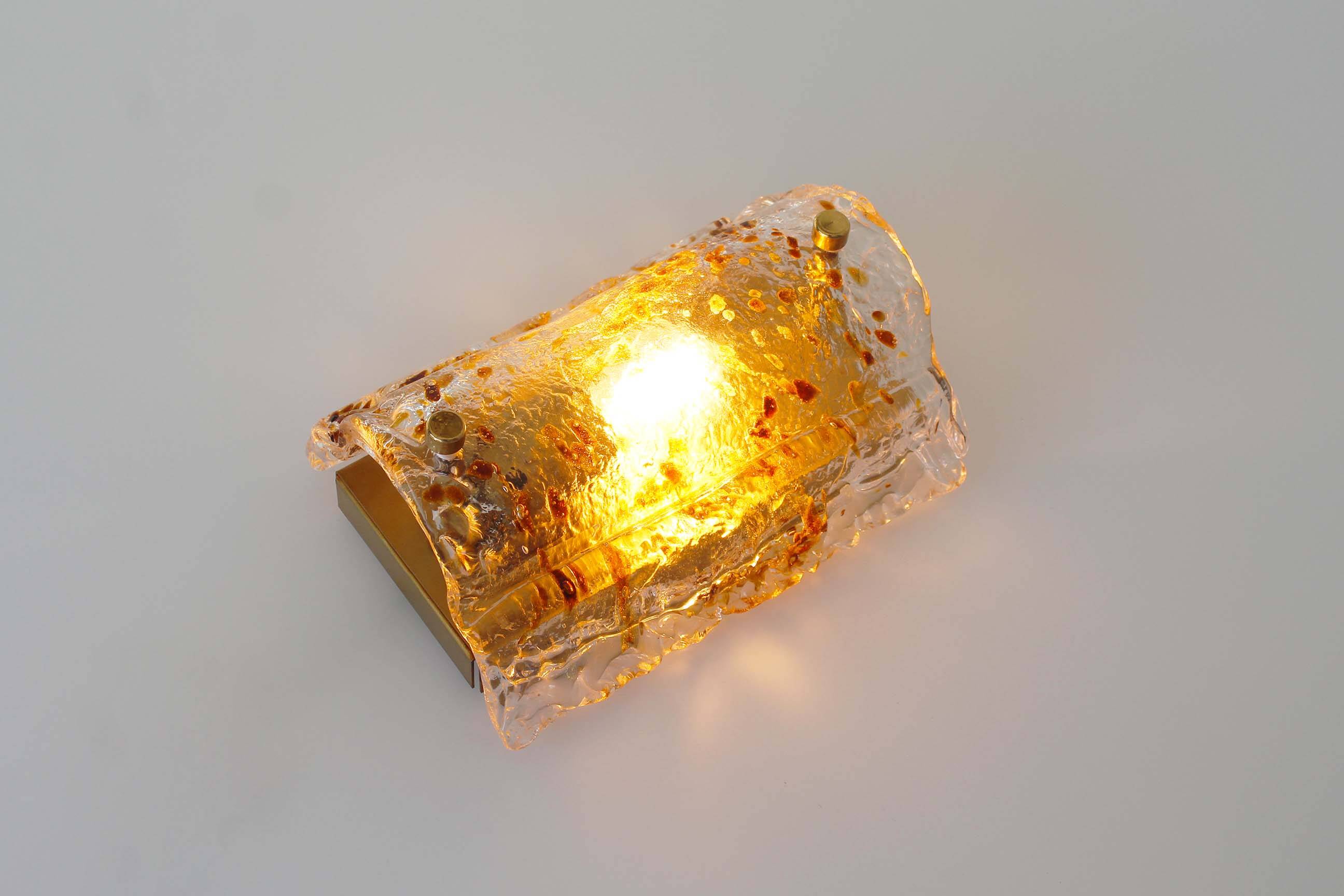 Vintage Murano Glass wall lamp by Kaiser Leuchten