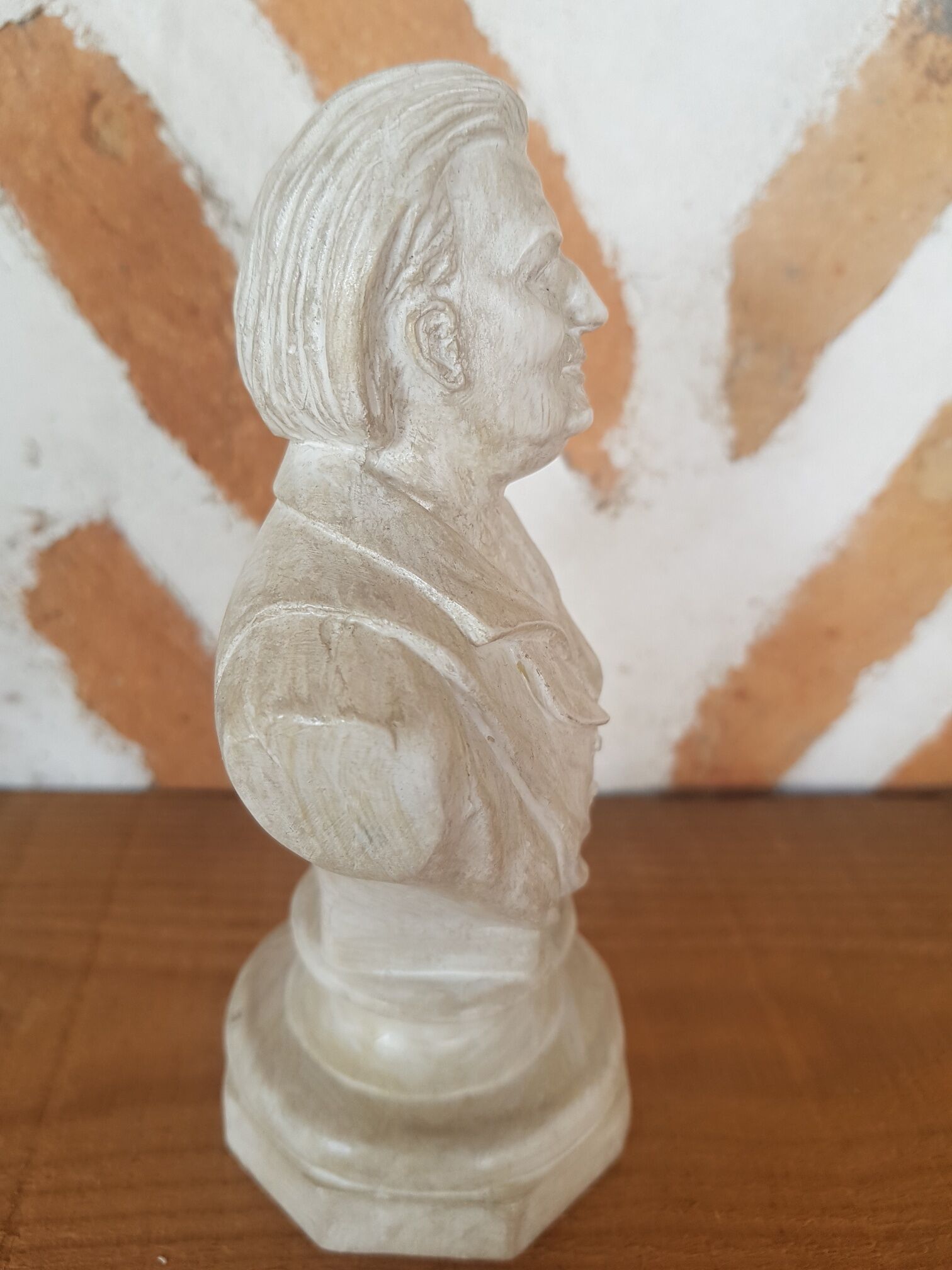Bust writer Honoré de Balzac patinated