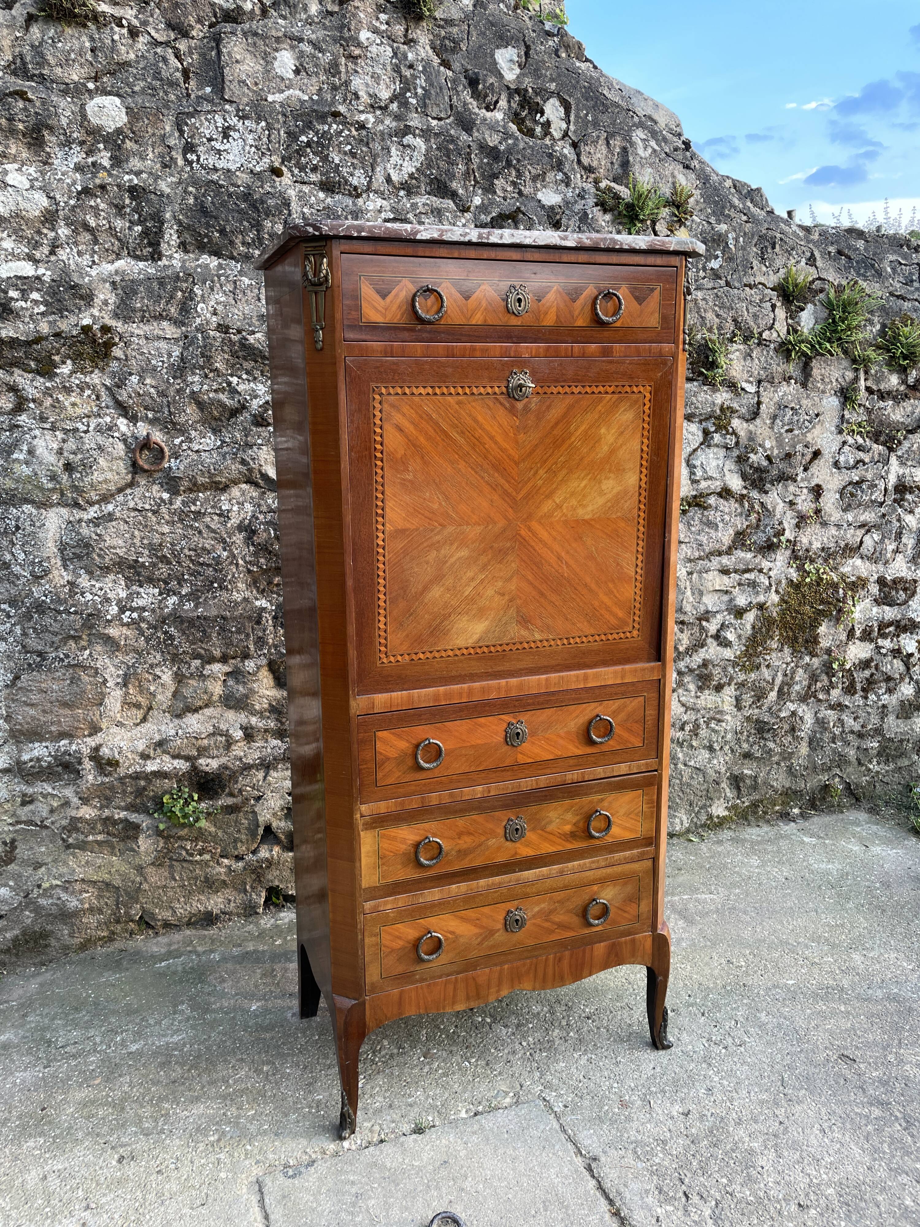 Secretary marquetry XIXth